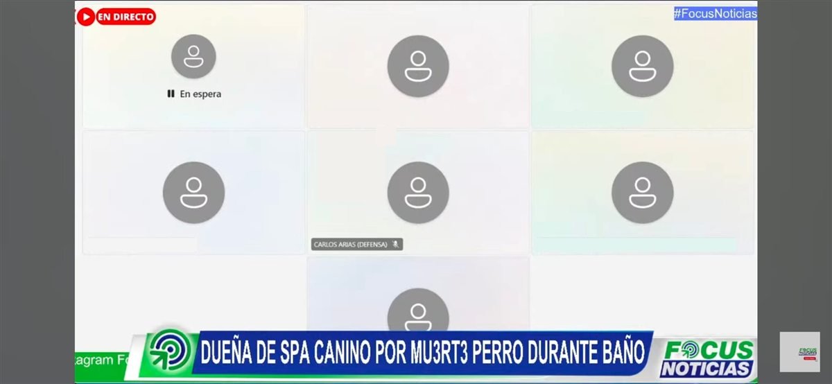 Audiencia virtual transmitida por Focus Noticias, con Carlos Arias como defensa